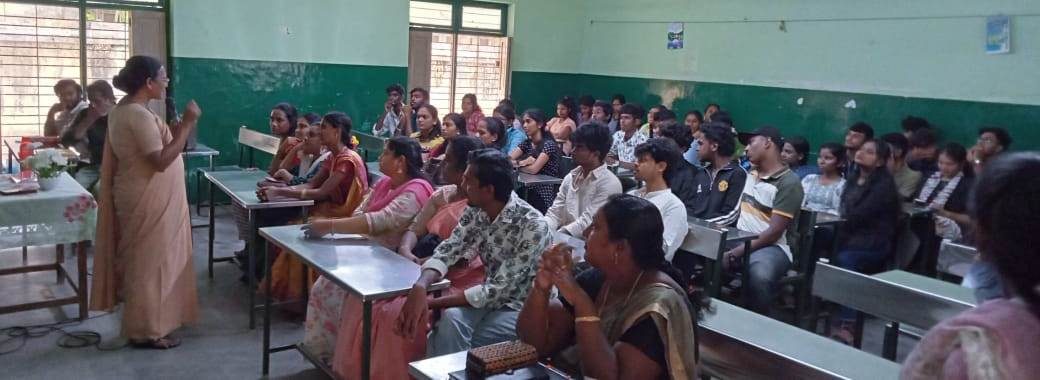 A teacher taking a lesson with the class