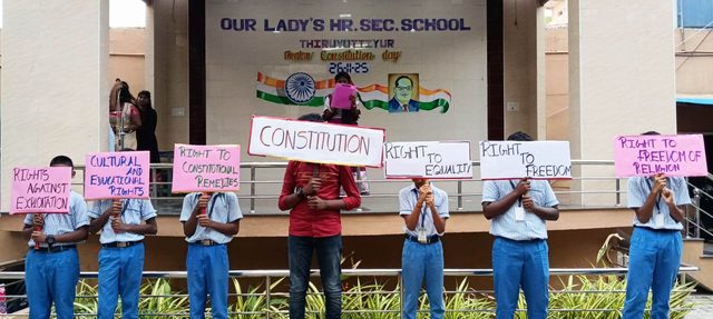 Students presenting on Constitution Day