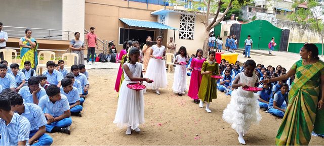 An outdoor cultural programme