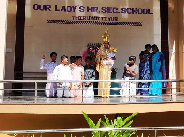 A drama staged by the students