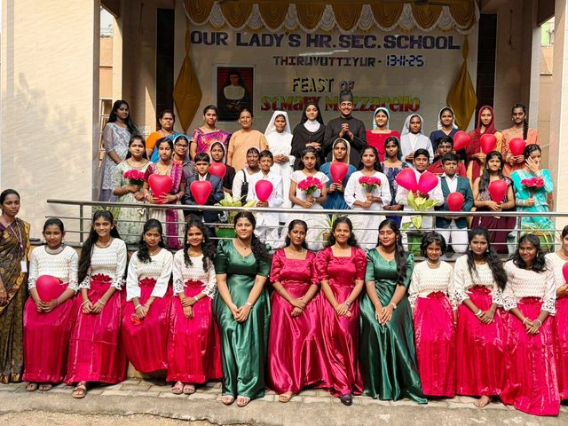 The school gathered for the Feast of St Mary Mazzarello