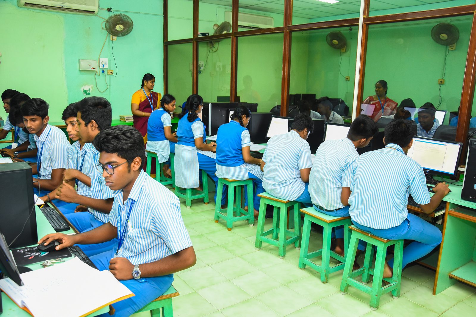 Students at work in the computer laboratory
