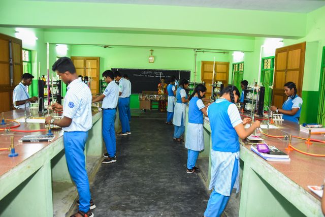 A physics practical class