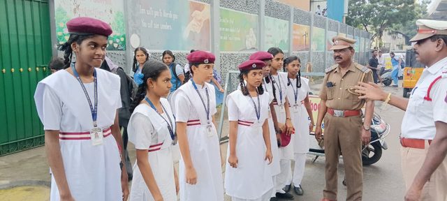 A road safety briefing for students