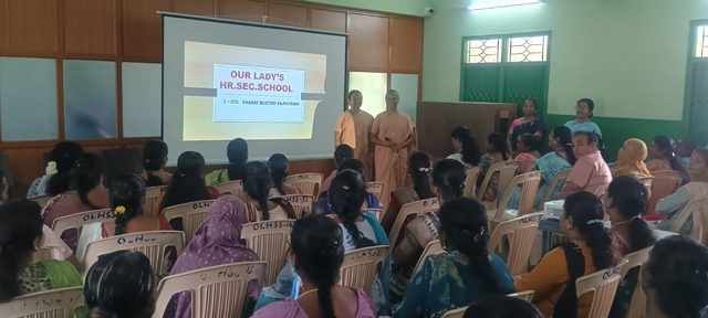 The audience at a school seminar