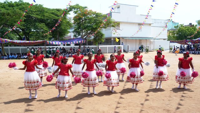 Mass drill display on the ground