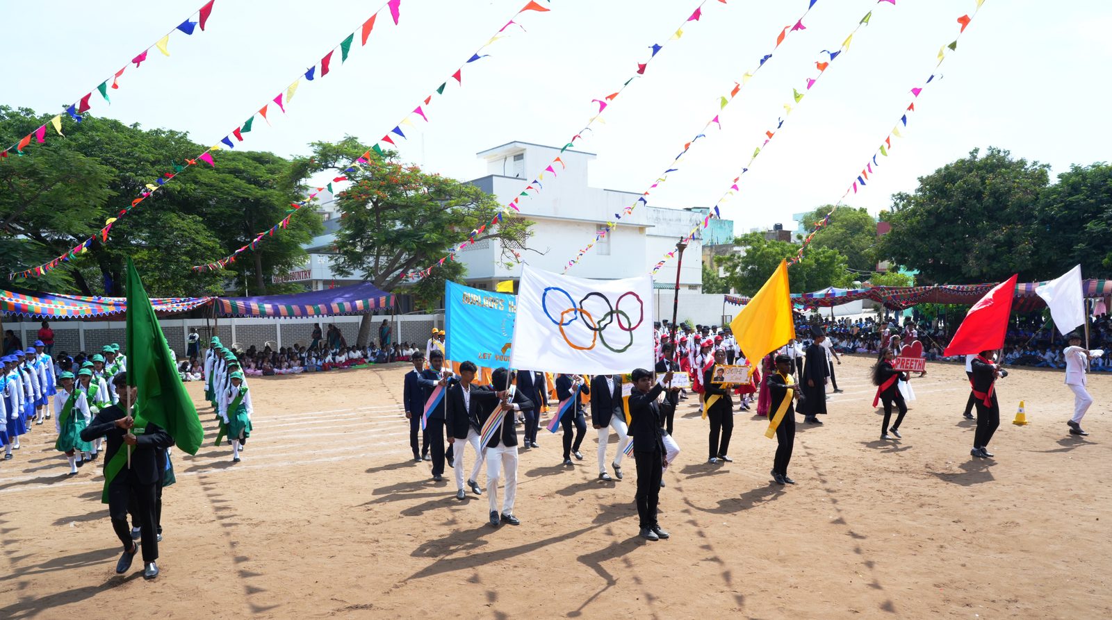 The march past at the 28th Annual Sports Meet