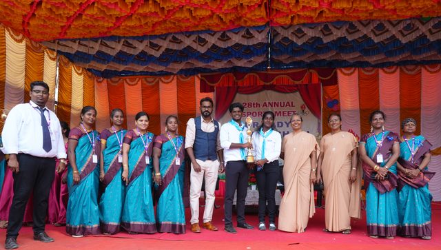 The prize distribution on stage