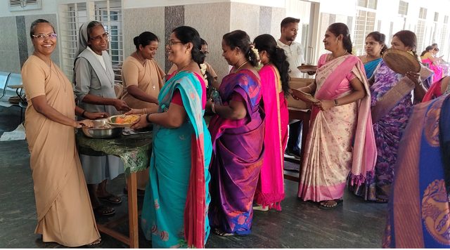 Staff at a school function